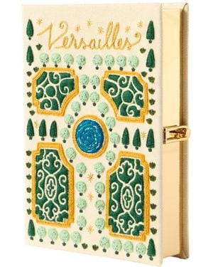 Olympia Le-Tan Versailles Appliquéd Embroidered Canvas Clutch - Yellow