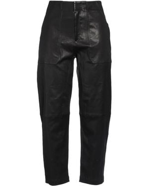 Rag & Bone Minimalist Straight-Leg Leather Pants - Black