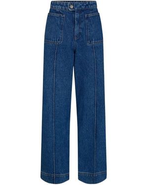 Soeur Harry Wide-Leg Jeans - Blue