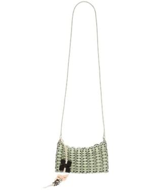 Rabanne Rectangular Shoulder Bag - White