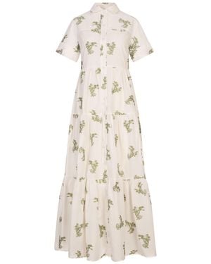 Erdem Short-Sleeve Shirt Dress - Natural