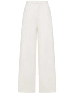 Max Mara Casual Trousers With Belt Loops - White