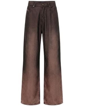 DIESEL Casual Trousers With Belt Loops - Brown