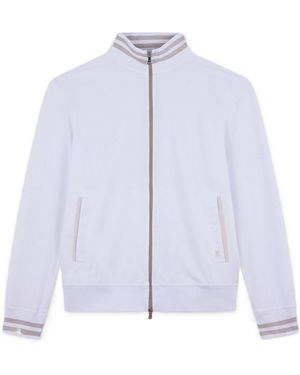 Paul & Shark Standcollar Knit Track Jacket - Purple