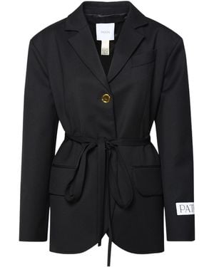 Patou Long-Sleeved Casual Jacket - Black