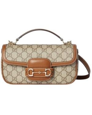 Gucci Horsebit 1955 Soft Small Top Handle Bag - Metallic