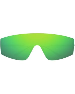 Bottega Veneta Eyewear Futuristic Shield Sunglasses - Green