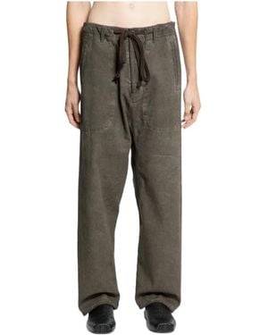 Uma Wang Dyed Drawstring Trousers - Grey