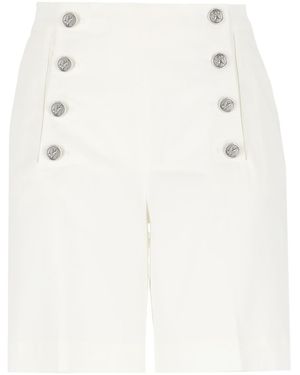 Etro High Waist Button Detailed Shorts - White