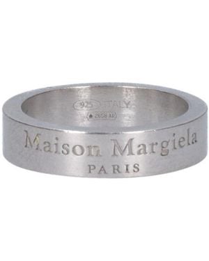 Maison Margiela Logo Engraved Ring - White