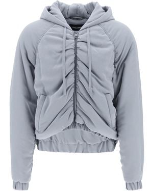 Dolce & Gabbana Drawstring Hooded Jacket - Blue