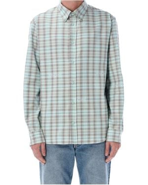 Off-White c/o Virgil Abloh Marker Check Shirt - Blue