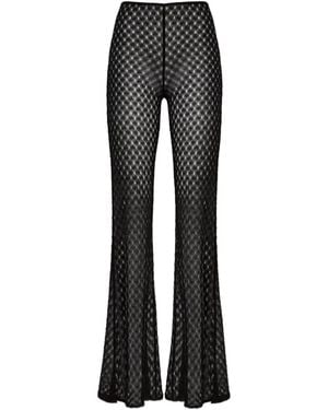 Missoni Sheer Patterned Knitted Pants - Black