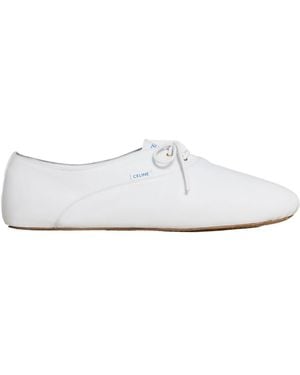 Celine Ballet Lace-Up Shoe - White
