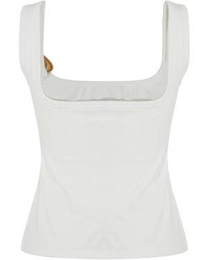 Area Ring-Detail Tank Top - White