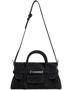 DSquared² Suede Tote Bag - Black