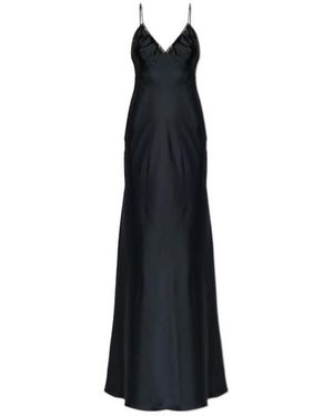 LoveShackFancy Mystara Embellished Maxi Dress - Black
