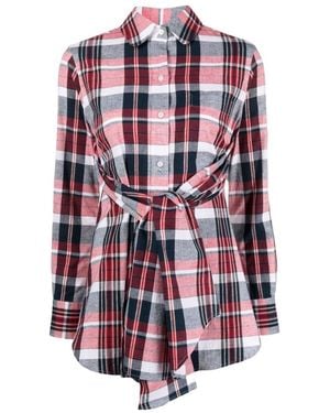 Thom Browne Checkered Open Back Twisted Shirt
