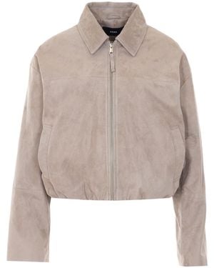 Arma Loua Suede Zip Jacket - Natural