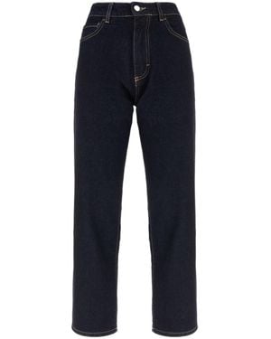 ICON DENIM Belt-Lined Denim Pants - Blue