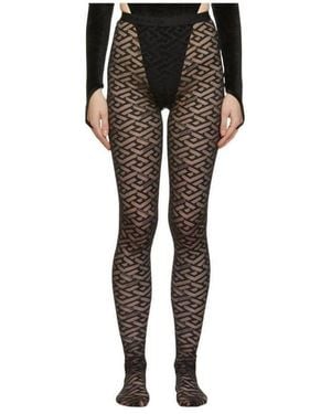 Versace La Greca Tights - Black