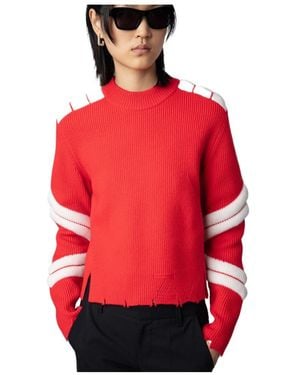 Zadig & Voltaire Long-Sleeved Wool Jumper - Red