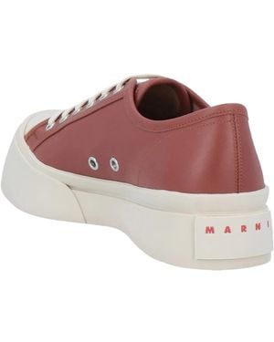 Marni Minimalist Low-Top Leather Shoes - Red