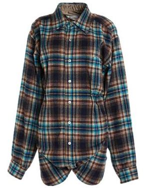 Maison Margiela Plaid Wool Shirt - Blue