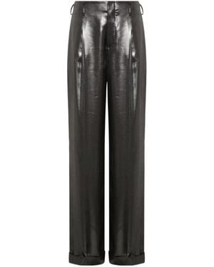 Ralph Lauren Acklie Pleated Wide-Leg Pants - Gray