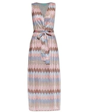 Melissa Odabash Zigzag Stripe Maxi Dress - White