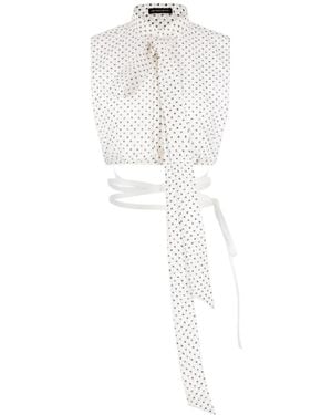 Ann Demeulemeester Short Sleeveless Top - White