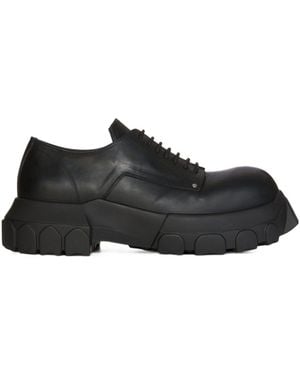 Rick Owens Lido Laceup Bozo Tractor Boots - Black