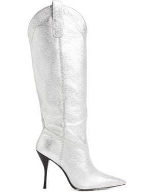 Stuart Weitzman Pointed Boots - White