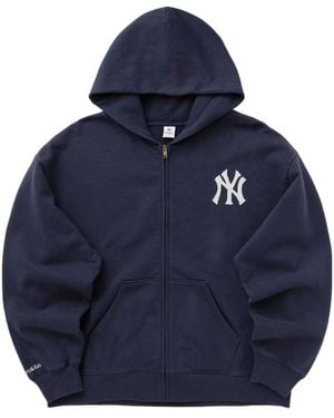 Sporty & Rich Heritage Yankees Zip Hoodie - Blue