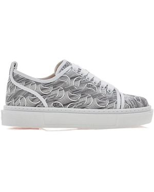 Christian Louboutin Round Head Low-Cut Skate Shoes - Grey