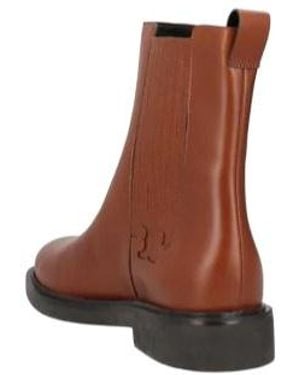 Tory Burch Round-Toe Flat Ankle Boots - Brown