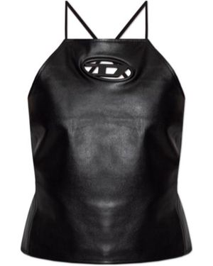 DIESEL L-Luvia Leather Top - Black