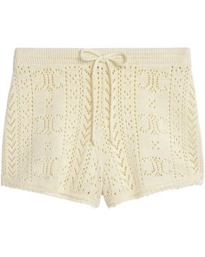 Celine Triomphe Mini Shorts - Natural