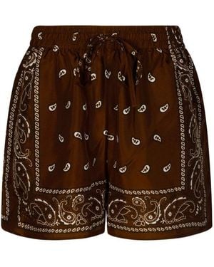 P.A.R.O.S.H. Silk Shorts - Brown