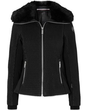 Fusalp Montana Plush-Trimmed Panelled Quilted Padded Ski Jacket - Black