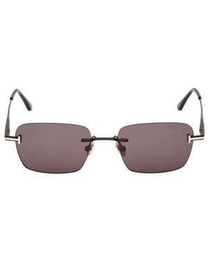 Tom Ford Eyewear Rectangle-Frame Rimless Sunglasses - Multicolour