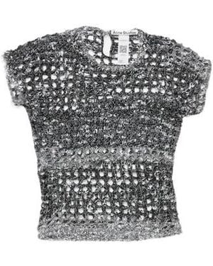 Acne Studios Crochet T-Shirt - Grey