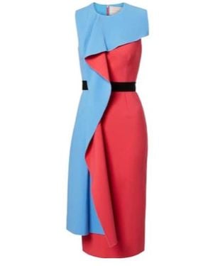 ROKSANDA Pembroke Draped Crepe Cocktail Dress - Red
