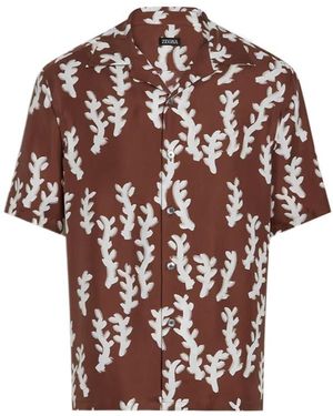 ZEGNA Floral-Print Silk Shirt - Multicolor