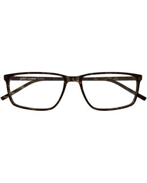Saint Laurent Full-Rimmed Glasses (With Non-Prescription Lenses) - White
