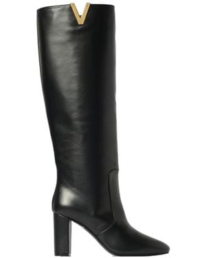 Via Roma 15 Almond-Shaped High Boots - Black