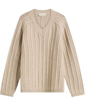 Studio Nicholson Sussex Wool Knit Long-Sleeved Jumper - Natural