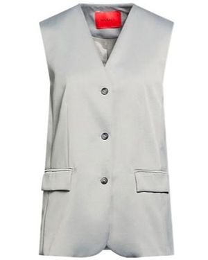 MAX&Co. Solid Satin Waistcoat - Gray