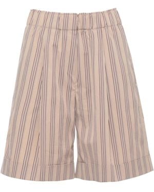 Antonelli Perilla Striped Bermuda Shorts - Natural