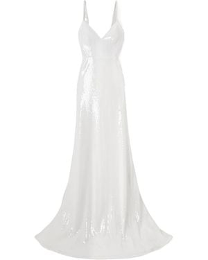 Alex Perry Sequin Tulle Dress - White
